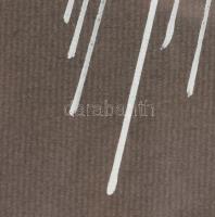 Matzon Ákos (1945-): Űresedés 11, 1996. Akril, olaj, karton, jelzett. Hátoldalán is jelzett és datál...