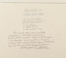 Matzon Ákos (1945-): Űresedés 11, 1996. Akril, olaj, karton, jelzett. Hátoldalán is jelzett és datál...