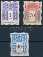 1994 Magyar népművészet 1Ft és 50Ft I.S + 40Ft II.S (11.000) / Mi 4317, 4325 type I.S + 4316 type II...