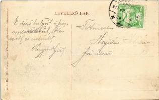 1912 Miskolc, Tisza pályaudvar, vasútállomás, gőzmozdonyok. W.L. Bp. 1072. Lange Vilmosné kiadása