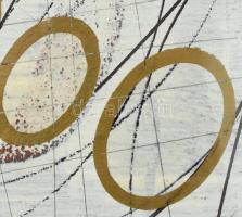 Matzon Ákos (1945-): Fej, vitorla, vázlat, 2011-12. Akril, olaj, vászon, kartonon, jelzett. Hátoldal...