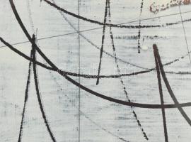 Matzon Ákos (1945-): Fej, vitorla, vázlat, 2011-12. Akril, olaj, vászon, kartonon, jelzett. Hátoldal...