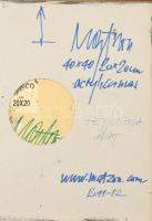 Matzon Ákos (1945-): Fej, vitorla, vázlat, 2011-12. Akril, olaj, vászon, kartonon, jelzett. Hátoldal...