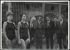 1965 Tilos a szerelem című magyar filmről 7 db produkciós filmfotó Pánczél György (1920-?) filmtörté...