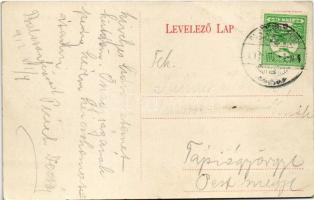 1912 Balatonfüred, Baross hajó érkezése télen