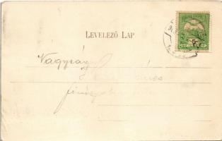 1908 Dunaharaszti, Csárda, vasúti sín (EK)