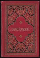 1895 Abbazia, leporelló album 12 fotóval, díszes, aranyozott egészvászon-kötésben kissé sérült, folt...