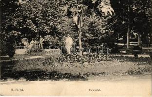 1910 Balatonfüred, Füred; park. Balázsovics Gyula fényképész 1905