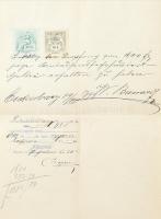 1898 3 klf nyugta magas díjlerovással