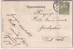 1908 Nagyszombat, Tyrnau, Trnava; Katolikus érseki konviktus. Kemény hátú leporellólap / archbishop&...