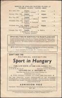 1953 Magyarország-Anglia, a legendás 6:3-as labdarúgó mérkőzés meccsfüzete, és egy belépőjegy a Wemb...