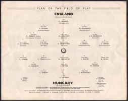 1953 Magyarország-Anglia, a legendás 6:3-as labdarúgó mérkőzés meccsfüzete, és egy belépőjegy a Wemb...