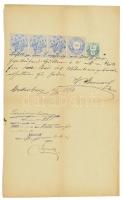 1898 15Ft 75kr illetékbélyeggel illetékelt irat