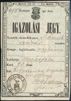 1861 Igazolási jegy napszámos részére