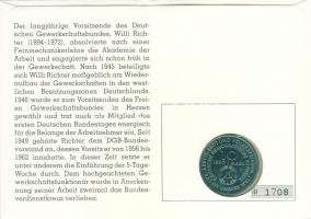 NDK 1990. 10M "100 éves a Munka napja" érmés, bélyeges borítékon T:2