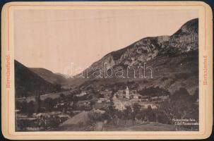 cca 1890 Peoseneska falu - Herkulesfürdő. Keményhátú fotó. 17x11 cm