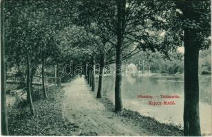 1909 Rajecfürdő, Rajecz-fürdő, Rajecké Teplice; fősétány, tó. Jassniger H. kiadása / Teichpartie / promenade, lake