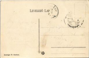 1909 Rajecfürdő, Rajecz-fürdő, Rajecké Teplice; fősétány, tó. Jassniger H. kiadása / Teichpartie / p...