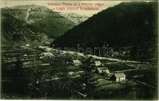 1906 Borsabánya, Baia Borsa, Baile Borsa (Máramaros); Volcsava Ptyitra és a Patyika völgye a Csigla folyóval / valley, river