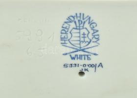 Herendi Mahatma Gandhi mellszobor, fehér mázas, jelzett, hibátlan, m:18 cm