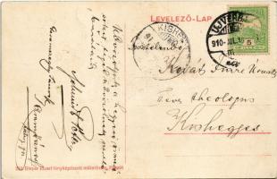 1910 Újverbász, Novi Vrbas (Verbász, Vrbas); Fő utca, villa. Bleyer József kiadása / main street, vi...