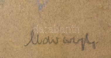 Udvary Géza (1872-1932): Szent István templomot alapít. Pasztell, ceruza, papír, jelzett. Hátoldalán...