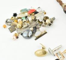 Vegyes bizsu tételek. 5 db nejlon zacskóban. közötte sérültek, kopottak