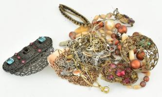 Vegyes bizsu tételek. 5 db nejlon zacskóban. közötte sérültek, kopottak