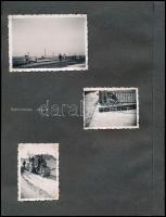 1942 Ferihegyi reptér építése. 25 db fotó albumlapokon, feliratozva / 25 photos of the Ferihegy Airp...