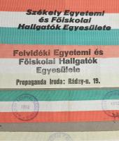 cca 1930 5 db nemzeti szín karszalag klf szervezetektől: Revíziós propaganda plakátok szerkesztő biz...