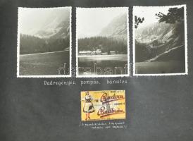1943 Magas Tátra fotóalbum 276 db fényképpel + néhány belépő jeggyel / 1943 High Tatra photos in album plus some tickets
