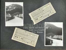 1943 Magas Tátra fotóalbum 276 db fényképpel + néhány belépő jeggyel / 1943 High Tatra photos in alb...