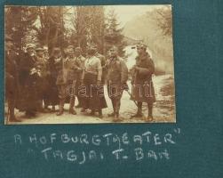 1915-1917 2 db feliratozott fotóalbum az olasz frontról, Isonzo és Tolmein környékéről, 111 fotóval ...