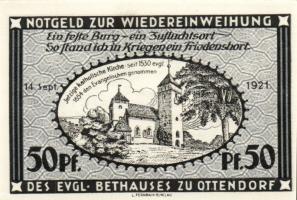 Német Birodalom/Weimari Köztársaság/ Ottendorf 1921. 25Pf + 50Pf + 75Pf + 1M + 2M 5klf db, teljes so...