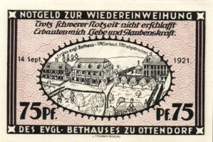 Német Birodalom/Weimari Köztársaság/ Ottendorf 1921. 25Pf + 50Pf + 75Pf + 1M + 2M 5klf db, teljes so...