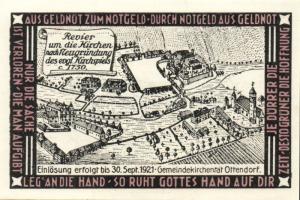 Német Birodalom/Weimari Köztársaság/ Ottendorf 1921. 25Pf + 50Pf + 75Pf + 1M + 2M 5klf db, teljes so...