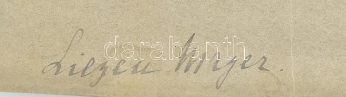 Liezen-Mayer Sándor (1839-1898): 3 db illusztráció Goethe Faust c. művéhez, 2 lapon. Diópác, fedőfeh...