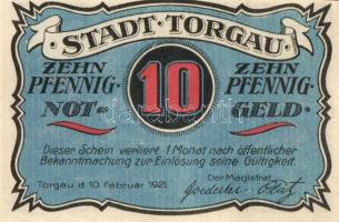 Német Birodalom/Weimari Köztársaság/ Torgau 1921. 5Pf + 10Pf + 25Pf + 50Pf 4klf db, teljes sor T:I