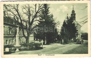 1931 Balf (Sopron), fürdő részlet, kápolna, automobil. Lobenwein Harald fotóműterme (r)