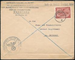 General Gouvernement 1940 Levél Varsóból / Cover from Warsaw