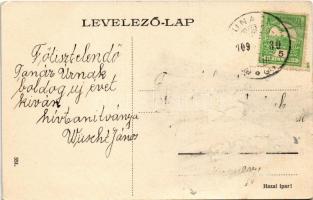 1909 Dunacséb, Dunaczéb, Celarevo; Dungyerszky kastély, templom, Bellán József üzlete / castle, chur...