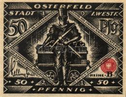 Német Birodalom/Weimari Köztársaság/ Osterfeld 1921. 50Pf(2x) + 75Pf + 100Pf + 150Pf(2x) 6klf db, te...