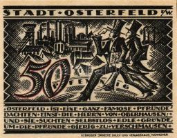 Német Birodalom/Weimari Köztársaság/ Osterfeld 1921. 50Pf(2x) + 75Pf + 100Pf + 150Pf(2x) 6klf db, te...