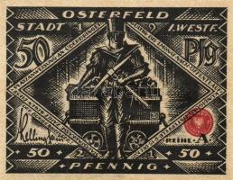 Német Birodalom/Weimari Köztársaság/ Osterfeld 1921. 50Pf(2x) + 75Pf + 100Pf + 150Pf(2x) 6klf db, te...