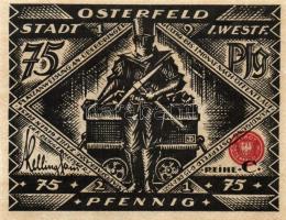 Német Birodalom/Weimari Köztársaság/ Osterfeld 1921. 50Pf(2x) + 75Pf + 100Pf + 150Pf(2x) 6klf db, te...