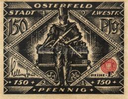 Német Birodalom/Weimari Köztársaság/ Osterfeld 1921. 50Pf(2x) + 75Pf + 100Pf + 150Pf(2x) 6klf db, te...