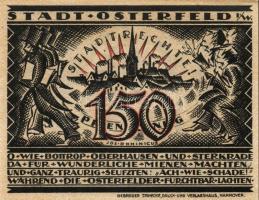 Német Birodalom/Weimari Köztársaság/ Osterfeld 1921. 50Pf(2x) + 75Pf + 100Pf + 150Pf(2x) 6klf db, te...