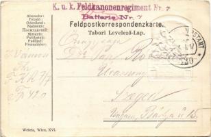 1917 Isonzo-Armee 1915 feliratú jelvény dombornyomott ezüst képe tábori levelezőlapon / WWI Austro-H...