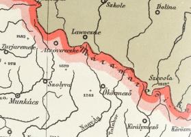 1909 Dr. Havass Rezső: A Magyar Birodalom közjogi térképe az 1867: II., 1868: XXX. törvénycikkek ala...