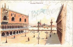 1905 Venezia, Venice; Piazzetta / square. litho (fl)